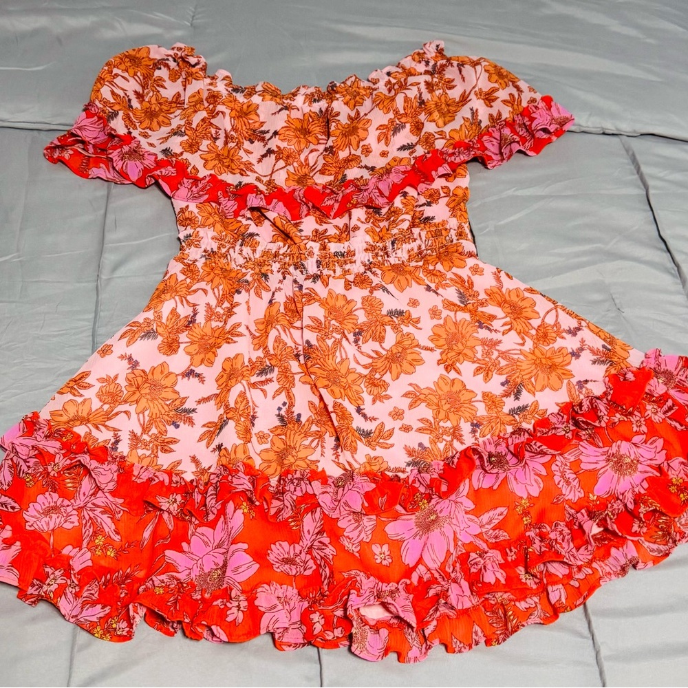 Jessica Simpson Floral Off The Shoulders Dress - Brand New